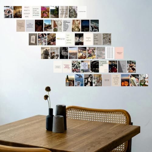 Image of SAW Vision Board Poster Wall Poster - Pack Of 54 | 4 x 6 Inches | Aesthetic Artwork Posters | Wall Decor Posters For Living Room Bedroom Home And Office