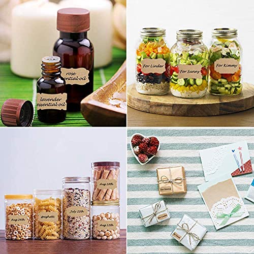 600 stuks kraftpapier etiketten stickers, handgemaakte baksticker zelfklevend etiket handgemaakte zelfklevende stickers… - Afbeelding 7