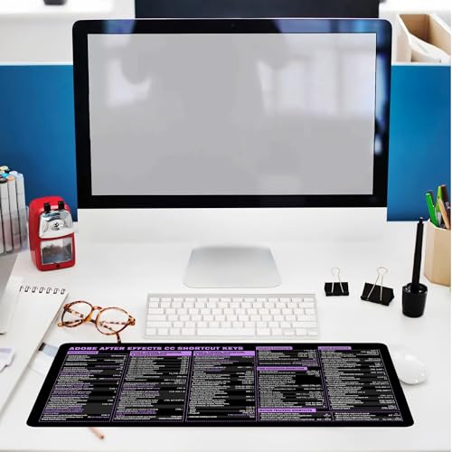 Image of After Effects Cheat Sheet Mouse Pad Mouse Mat KMH Mousepad for Editors Producers, Large Desk Mat Gift for Adobe AE Users, Essential Computer Accessories for Study, Work, and Reference Purposes