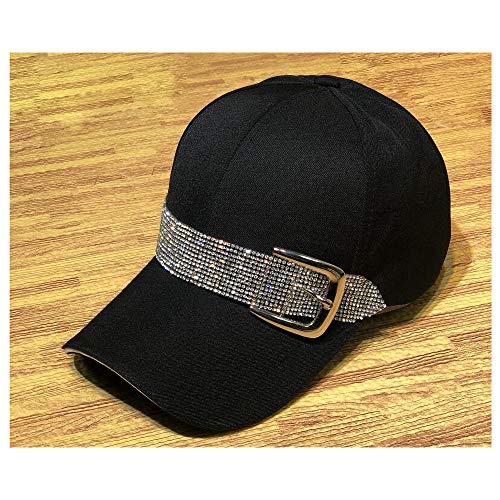 Happyera Baseball Cap Sun Hats Casual Sport Cap With Bling Rhinestone Decor - Black #TOP1