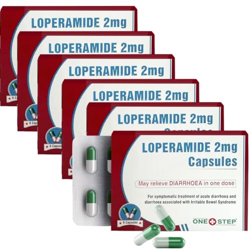 One Step Diarrhoea Relief 2mg Capsules Loperamide Hydrochloride 36 Capsules - 6 Packs