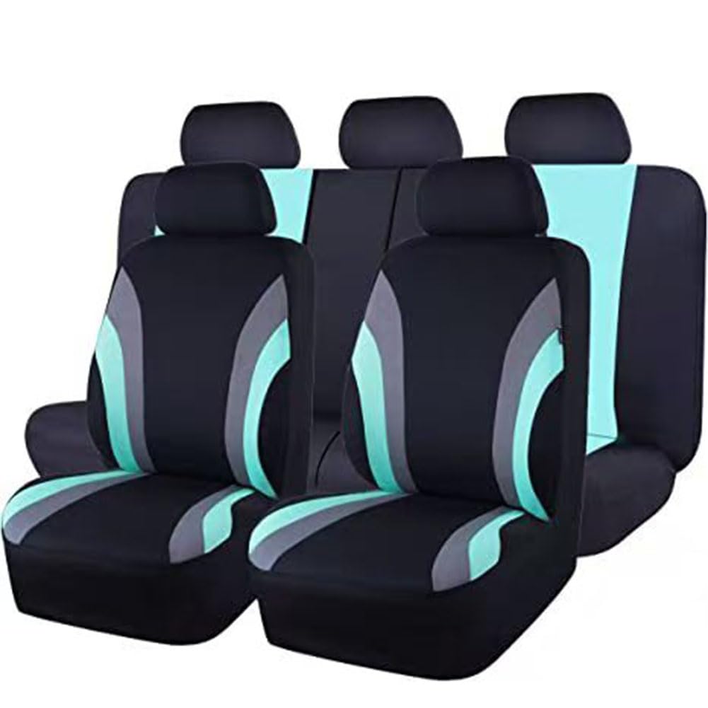 9 Piezas Fundas de Asiento de Coche para Toyota Vios Yaris Sedan ATIV Limo XP150 2013-2022, Fundas de Tela Antideslizantes para Asientos Delanteros y Traseros Accesorios Interiores,G