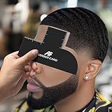 Enhancement Card for Barbers with Measurement Indicators, Reusable Barber Line up Tool and Color Spray Edge Hairline Shaping Tool (Black, One-Size)