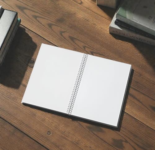 Image of Spiral Notebook A4 Size, Multi-Color Plain Unruled, 200 Pages, Pack of 4, Writing Notebook for School and College
