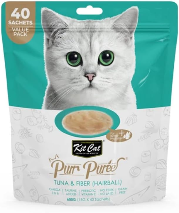 Puree Tuna & Fiber Hairball Cat Treats - 600G