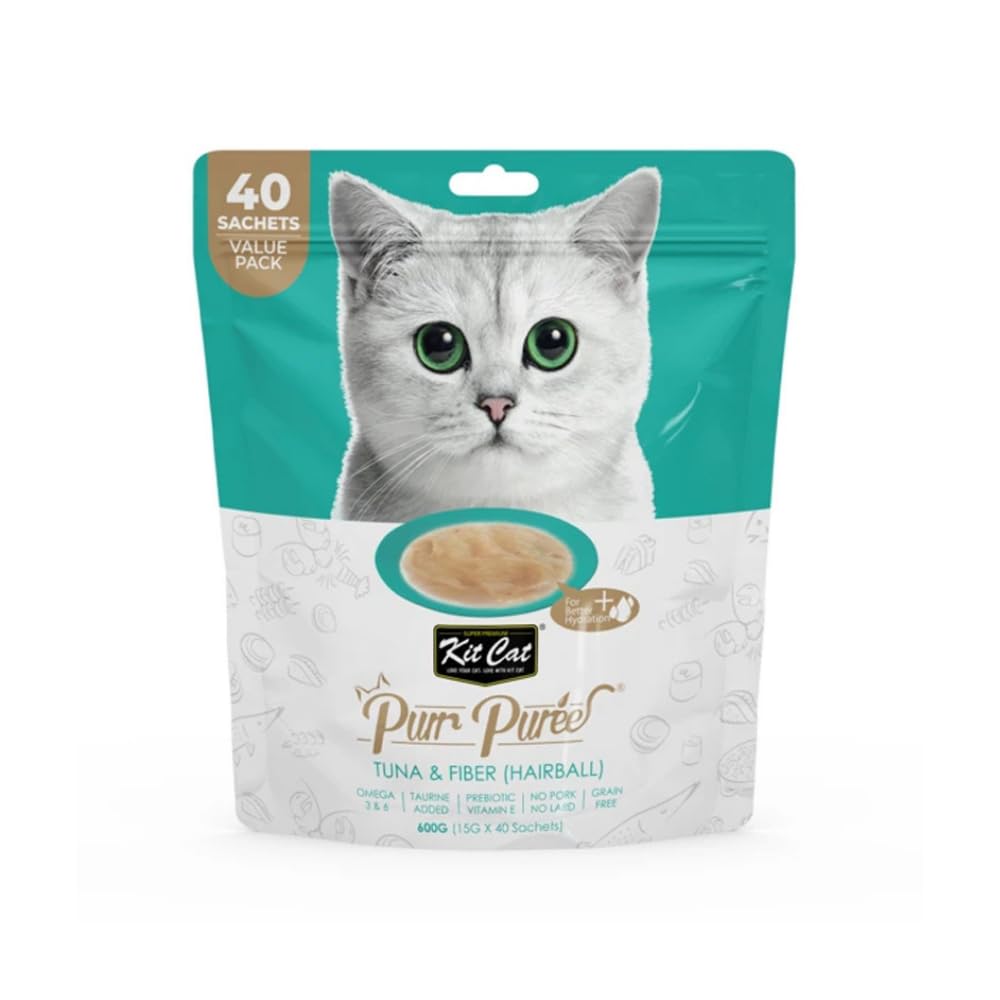 Puree Tuna & Fiber Hairball Cat Treats - 600G