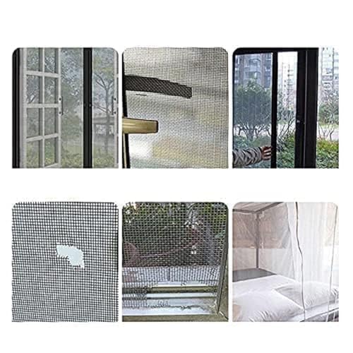 Image of Waterproof adhesive mesh tape for repairing window screens, doors, mosquito nets-strong, flexible mesh patch to fix holes and tears.