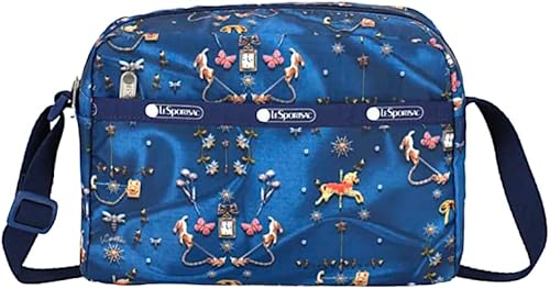 Miniatura 1 de LeSportsac Carousel Chords Daniella - Bolso cruzado estilo 2434/color E480, diseño juguetón caprichoso - Adorables caballos, perros y gatos,