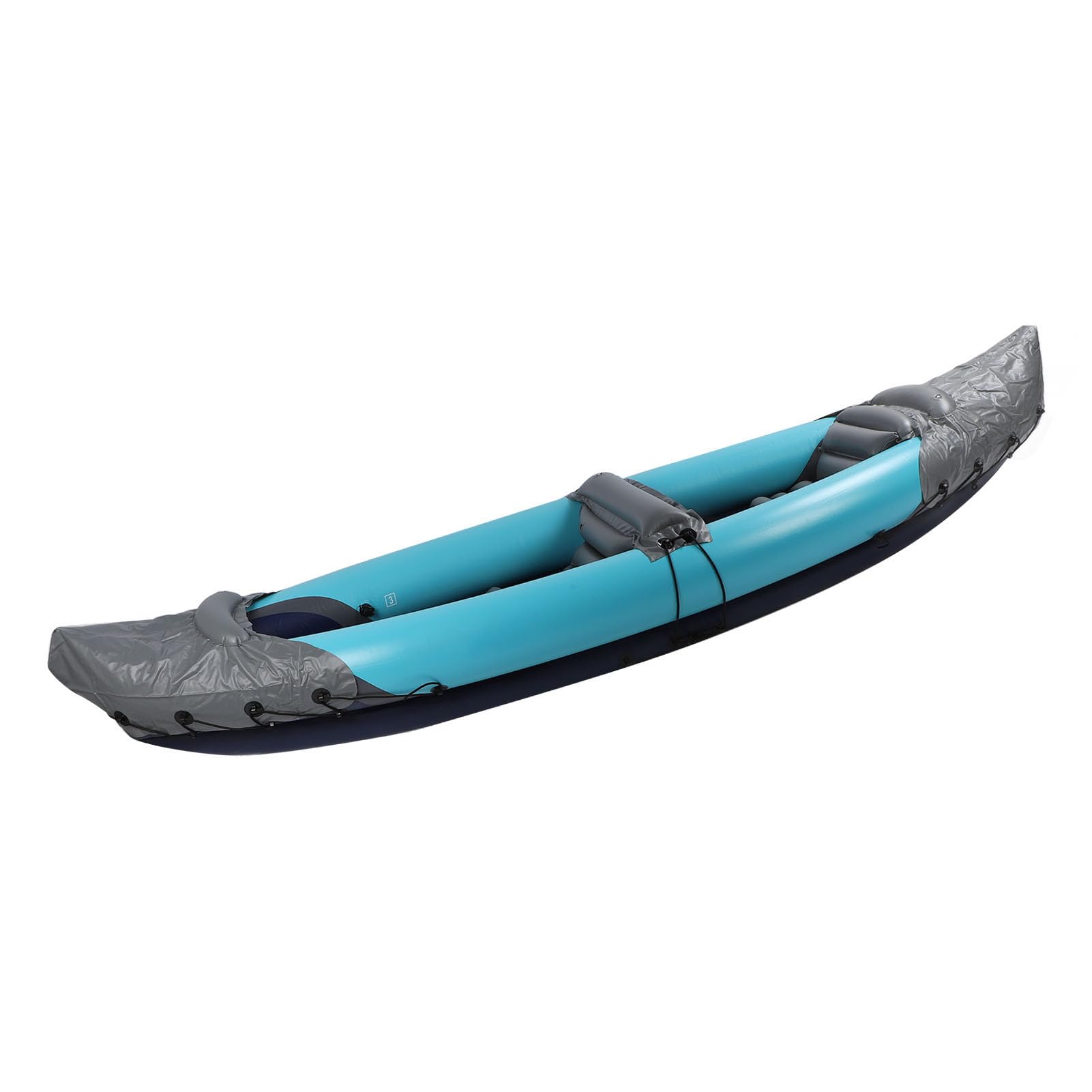 Kayak pieghevole Canoa gonfiabile per 2 persone Canoa da pesca portatile in PVC resistente per rafting