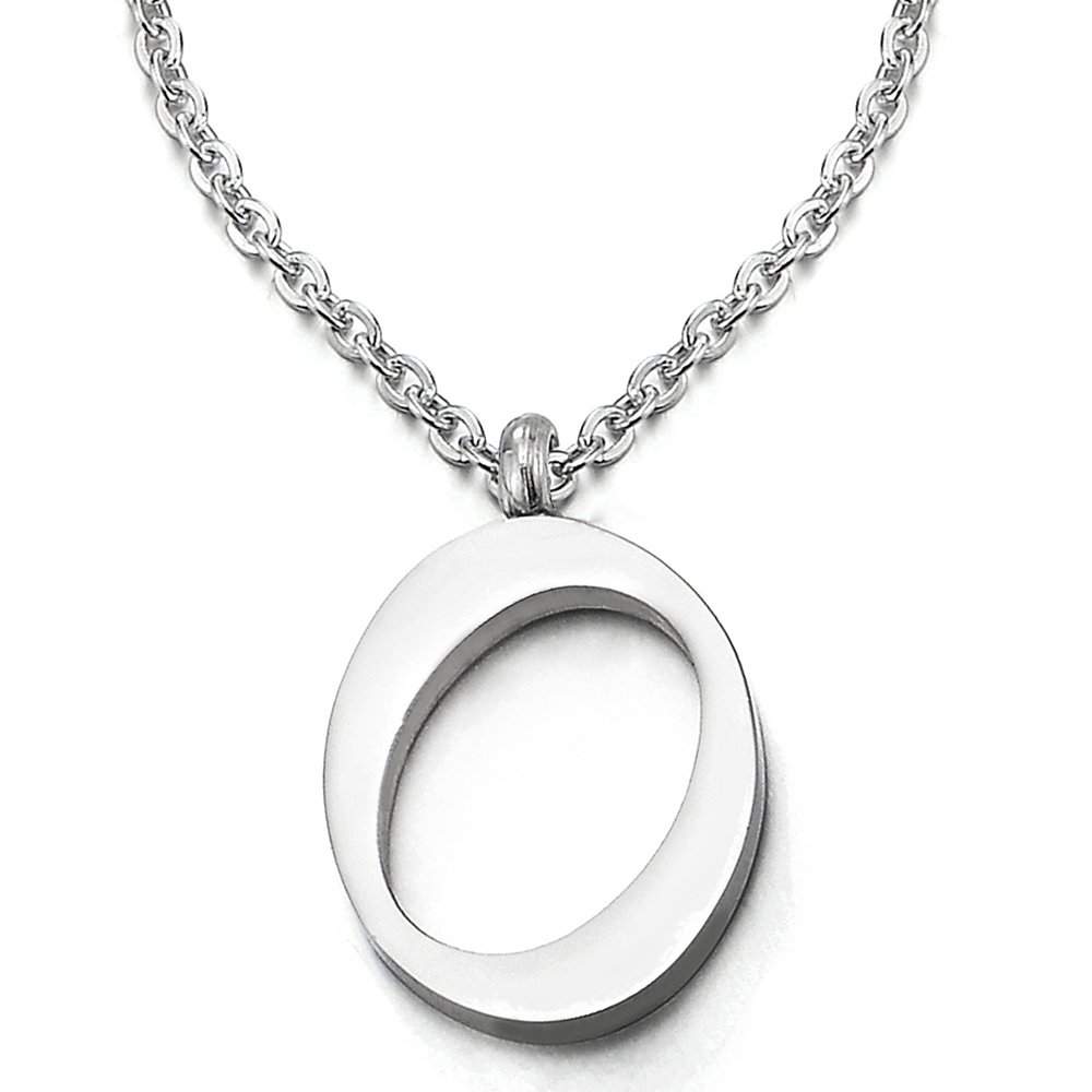 Nombre Inicial Letra del Alfabeto A Colgante, Collar de Mujer Hombre, Acero Inoxidable,50cm Cadena Cuerda — view 13