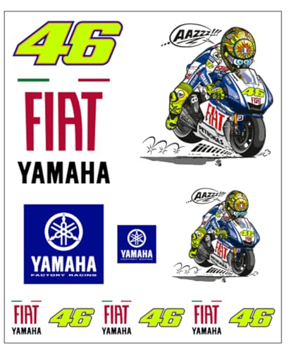 Valentino Rossi STICKER YAMAHA HERITAGE,Unisex,MULTI,One Size
