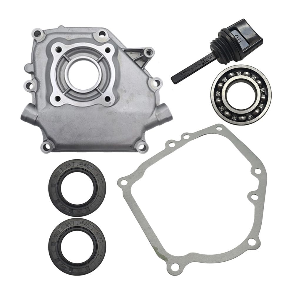 Junta de la Tapa del cárter Compatible con Motores cortacésped GX160, GX200 y GX 160 200 5. HP 6. Incluye retén Aceite, Varilla Nivel Pieza Repuesto