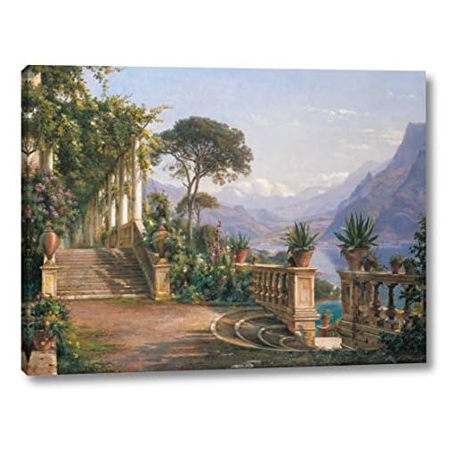 Lodge on Lake Como by Carl Frederic Aagaard - 23" x 30" Canvas Art Print Gallery Wrapped - Ready to Hang
