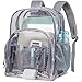 iSPECLE Clear Backpack, Durable School Backpack with Laptop Compartment Clear Backpack Stadium Approved with Reinforced Padded Straps Large Size Transparent Bag for School, Work, Security