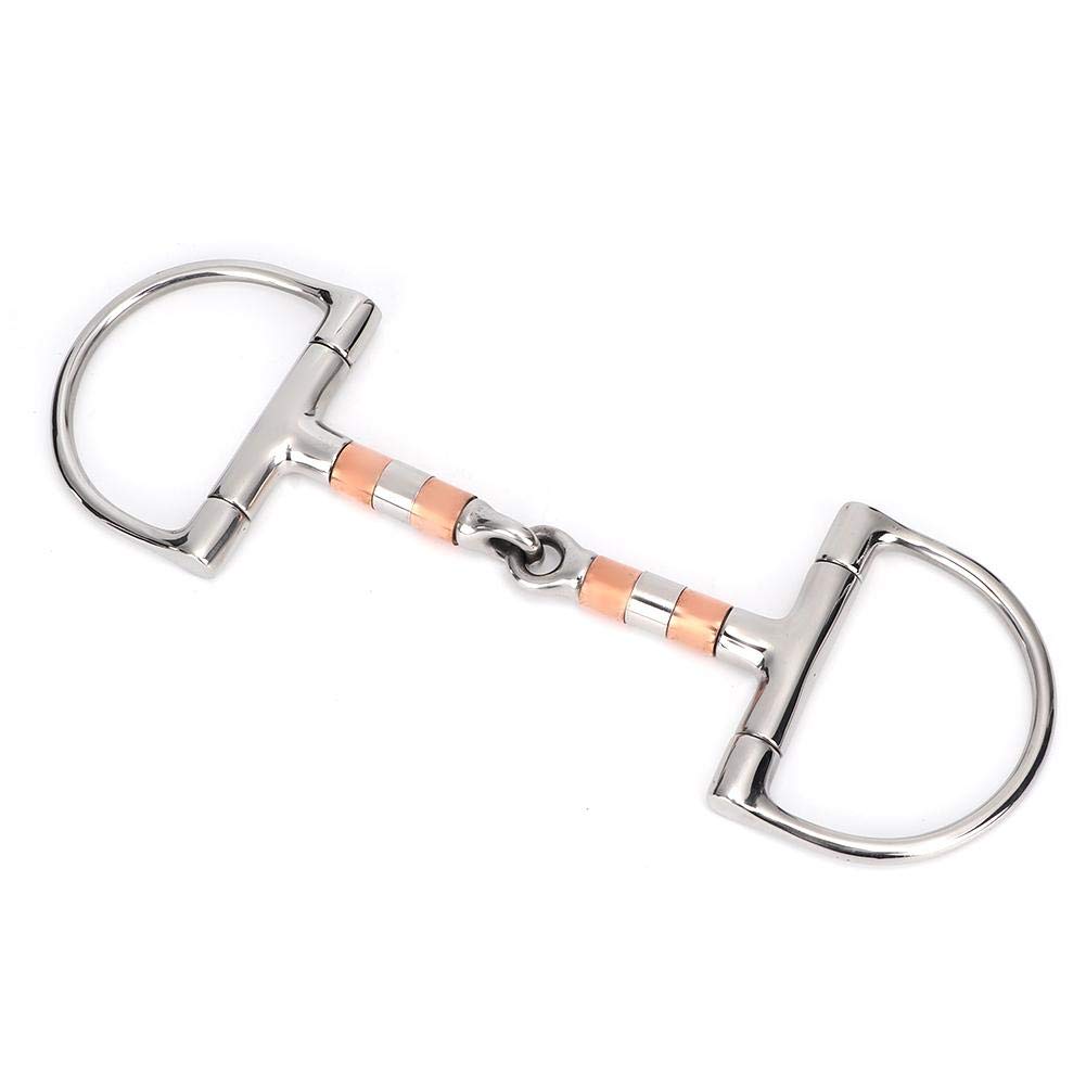 Anneau de Cheval Filet en Acier Inoxydable Cheval à mâcher Lien français Épaisseur de l'anneau en Vrac Mèche à Mors lâche avec Rouleau en cuivre et en Acier Inoxydable pour
