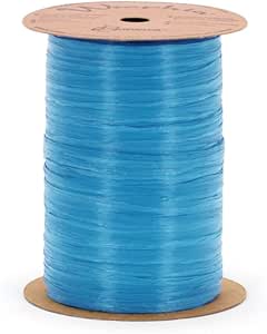 Amazon.com: Berwick Offray 1/4'' Wide Matte Raffia Ribbon, Light Blue ...