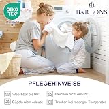 BARBONS Matratzenschoner 180x200 cm - Oeko-TEX Zertifiziert wasserdichte Matratzenauflage Baumwolle Inkontinenzunterlage waschbar Nässeschutz Matratzenbezug Atmungsaktiv 180x200cm