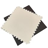 Suelo Puzzle Tatami | Losetas Gran Formato XL | 100x100x20cm | Gimnasios | Gym En Casa | Fitness | Aerobic | Yoga| Superficie Agarre En 5 Líneas | Libre de Tóxicos. (Marrón - Beige, 1 Unidad)