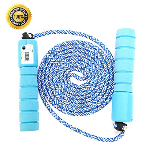 Joyfeel's Store Cuerda para Saltar Ajustable,Comba niños con Contador,Saltar la Cuerda de Boxeo y Mango de Espuma,Saltar la Cuerda de Boxeo,Cuerda de Saltar Cuerda de Velocidad para el Juego Escolar
