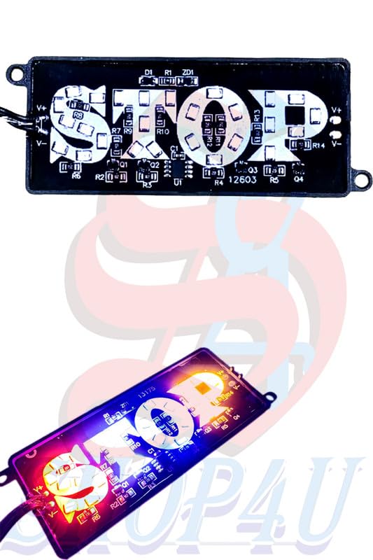 Image of 12V 5W Stop LED Module Light for Car Bike Number Plate | Decorative Waterproof LED for Vehicle Modification (Pack of 2)