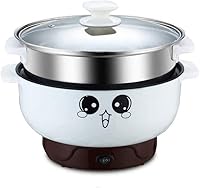 Vista 11 de Sartén eléctrica, 4 en 1, multifuncional, antiadherente, mini sartén eléctrica, mini olla eléctrica, caldera, sartén para hacer fideos, mini olla