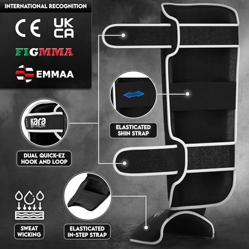 image for RDX Shin Guards for Kickboxing, Muay Thai and Training Pads, Maya Hide
