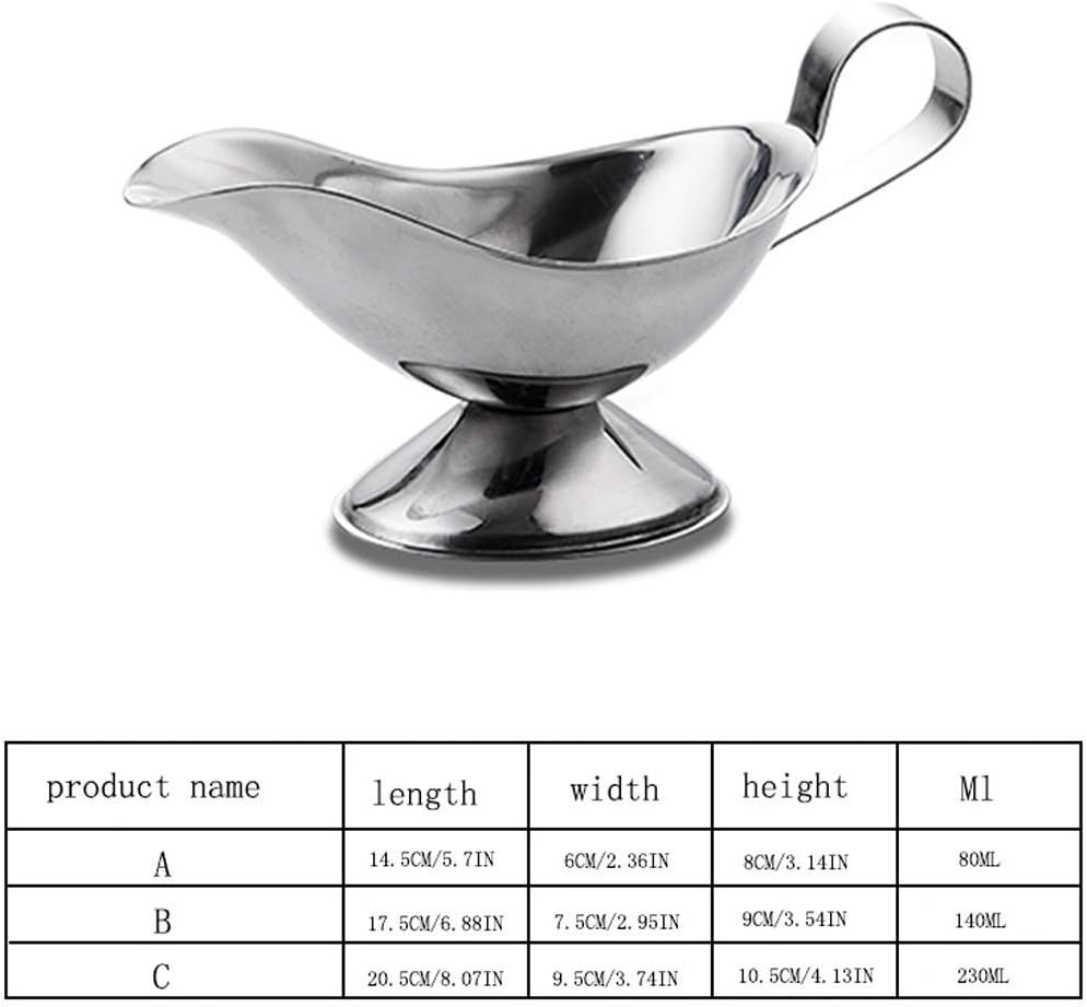 ステンレス鋼 グレービーボート 冷たく ソース用 240ml ソースボウル 暖かい エレガント ステンレス鋼 グレービーボート 冷たく ソース用 240ml ソースボウル 暖かい エレガント
