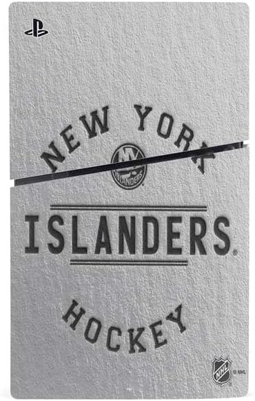 Skinit Decal Gaming Skin Compatible with PS5 Slim Digital Edition Console - Officially Licensed NHL New York Islanders Black Text Design