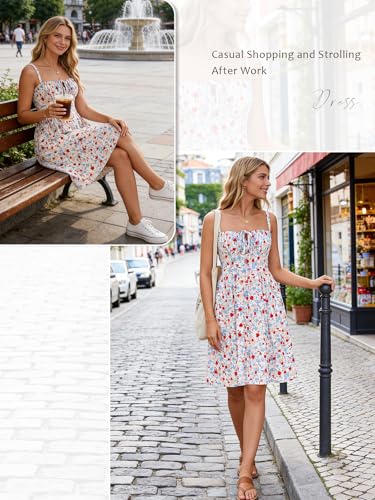 Image of YIOYOLA Womens Summer Mini Corset Casual Dresses Spaghetti Straps Lace Up Vacation Beach Sundress with Pockets 2026