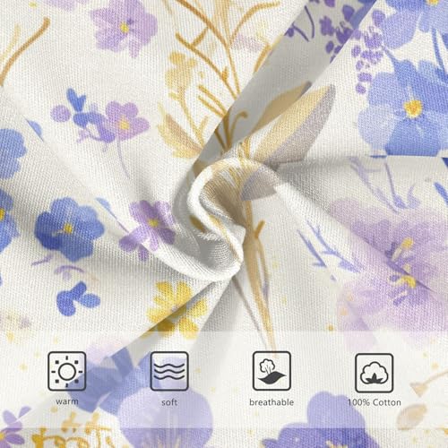 KLL Vintage Embroidery Honey Bee with Wild Flowers Boys Toddler Cotton Training Underwear Cute Undies3