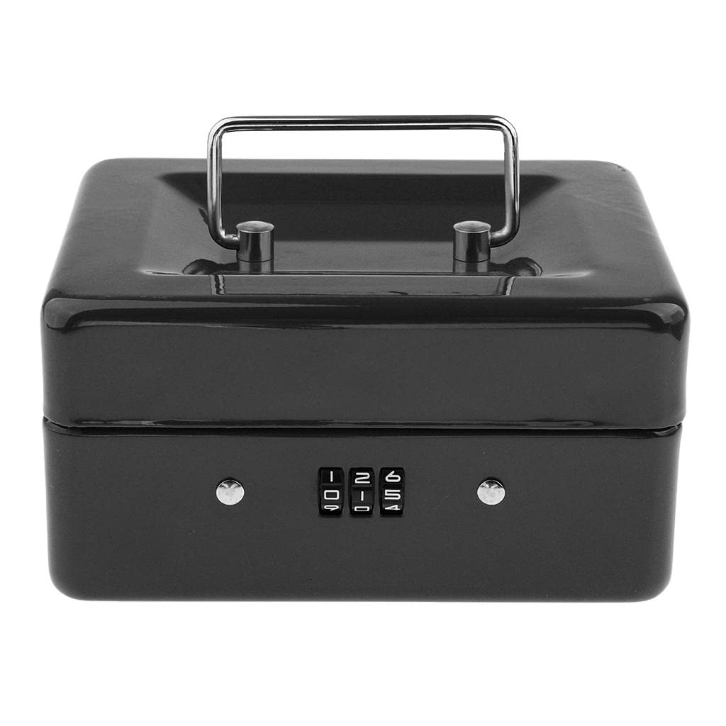 MERISHOPP®Mini Portable Steel Locking Cash Box Security Storage Coin Check Black|Toys & Hobbies | Model Railroads & Trains | Rare Scales |1 Piece Locking Cash Box-image-41