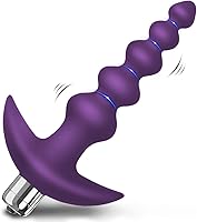 Vista 7 de Tapón de silicona flexible con cuentas anales vibrantes, 16 modos de vibración, diseño graduado, juguete sexual anal, vibrador impermeable