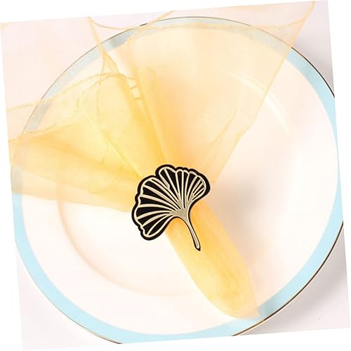 Miniatura 8 de Decoración de hojas, 4 piezas, adorno para mesa de oro, decoración de servilletas, anillos de servilleta, hebilla de servilleta, anillo de