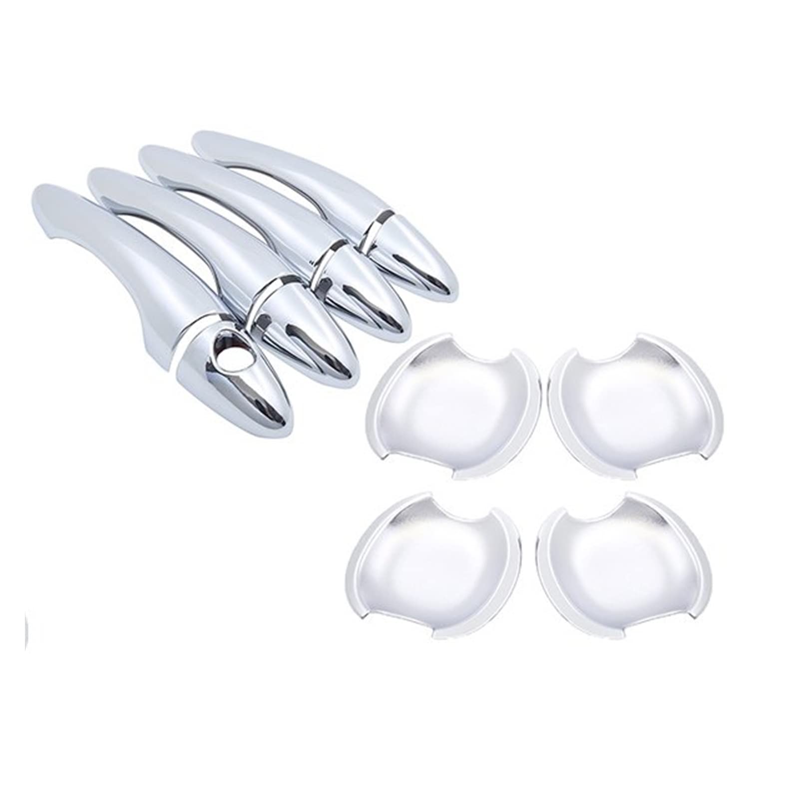 Rinkteea One Color Exterior Car Door Handle For Kia Optima K5 Mk3 2010-2015 Chrome Door Handle Cover Car Accessorie Stickers Rustproof Cap Styling Catch(Handle Bowl 1 Hole)