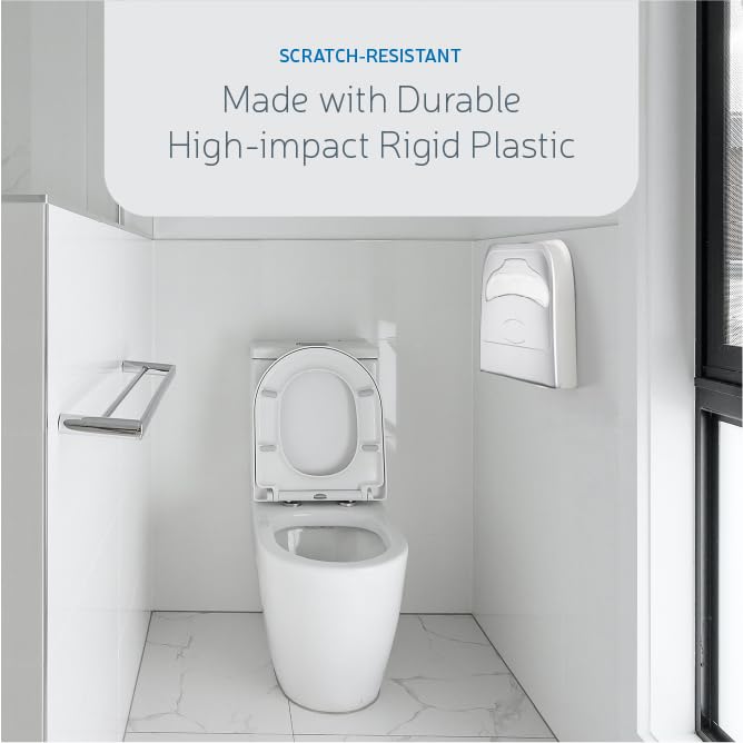 Image of EZ-Pull Wall-Mounted Half-Fold Toilet Seat Cover Dispenser for Commercial /Residential /Bathroom /Office, Seat Cover Paper Sold Separately, Spray Silver, 3100S-EZ