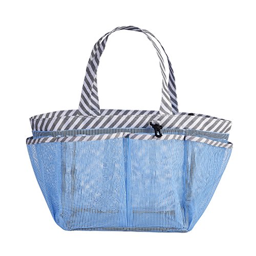 Haundry Mesh Shower Caddy Tote, Portable Shower Caddy Bag With 8 Pockets For College Dorm Room Essentials, Beach, Swimming, Gym #TOP7