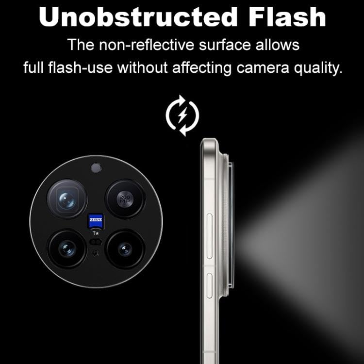 Image of FabeKee Glass Camera Lens Protector For vivo X200 Pro [9H Hardness] [6D Lens Protector ] [Easy Installation] Black