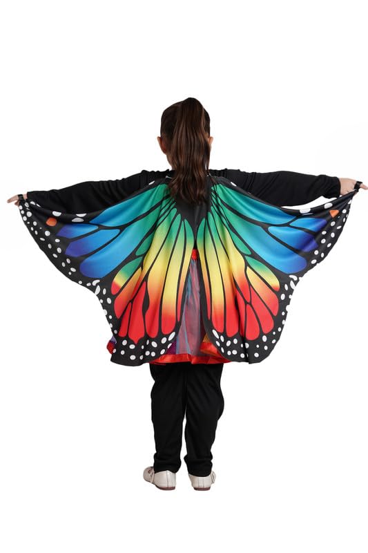 Kaku Fancy Dresses Rainbow Tu-Tu skirt with Butterfly Wings for Girls, Multicolor Skirt for 3-4 Years, Baby Girl Butterfly Theme Birthday Party Decorations Halloween Costume (B0DFTQWXBL) Amazon Price History, Amazon Price Tracker