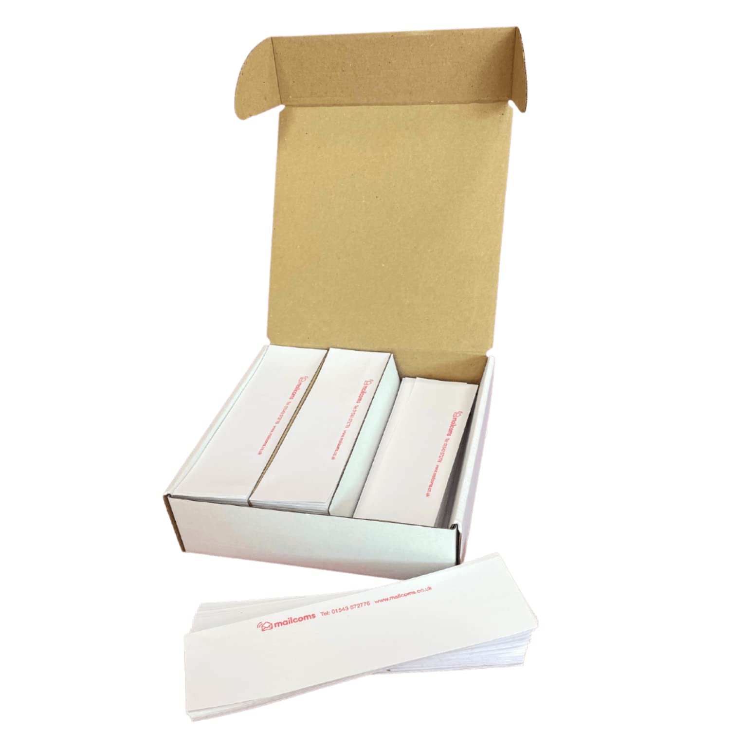 Mailcoms Extra Long Individual Cut White Labels for FP Mailing Postbase Series Franking Machine - Pack of 200, 500, 1000 (500)