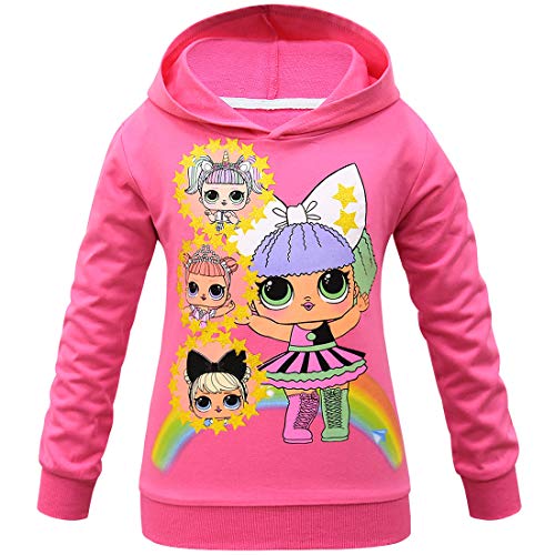 Rainbow Dolls Kitty Queen Unicorn Sudadera con capucha para niñas con