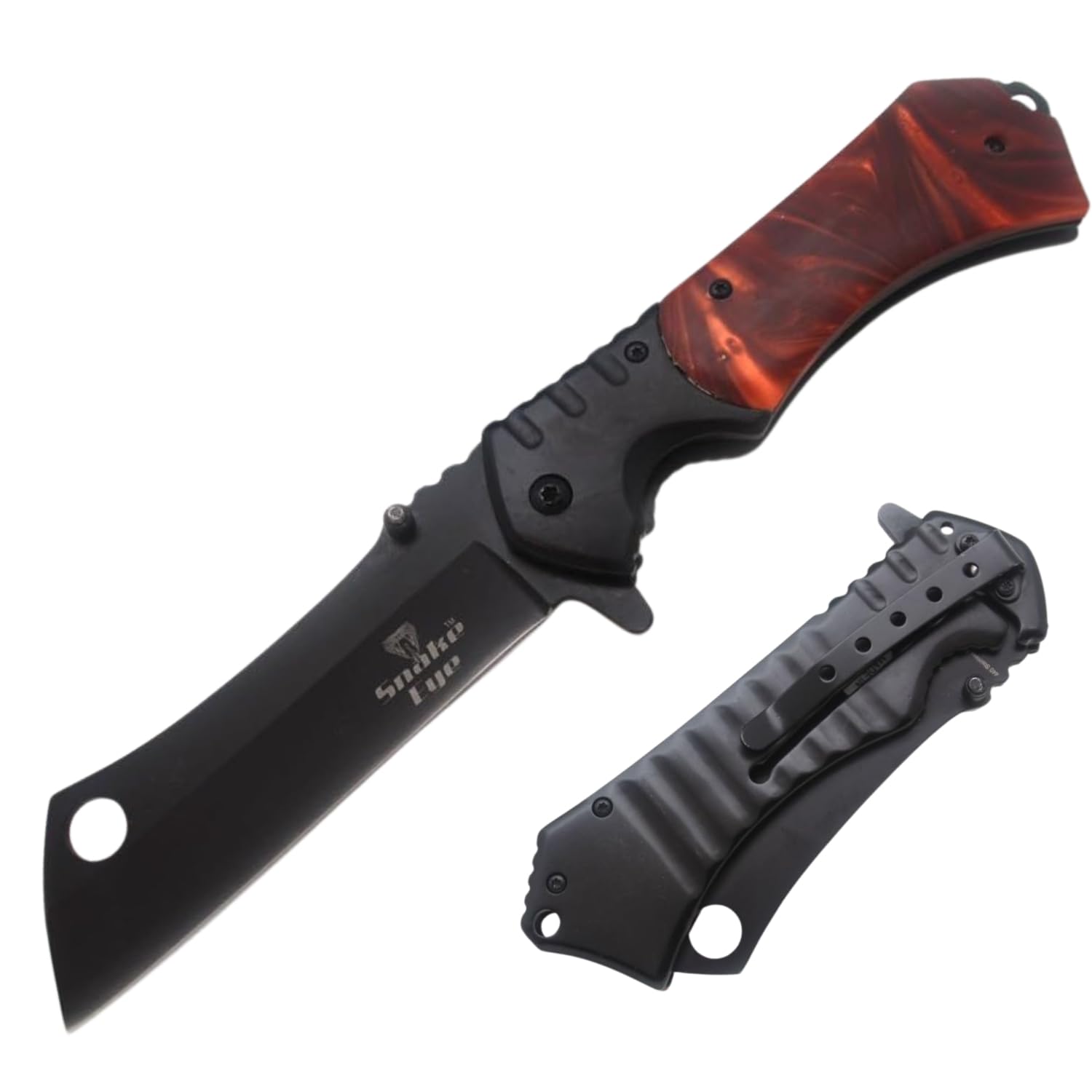 Heavy Duty Folding Pocket Knife Outdoors Camping Hunting Fishing. (Brown)