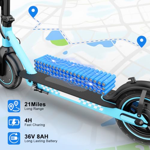 Image of Electric Scooter,8.5 inch /10 inch Solid Tires,UP to 19MPH,350W /500W Powerful Motor,20-31 Mile Range with Braking System,Foldable Lightweight Electric Scooter for Adults,Max Load 265 LBS,App Control