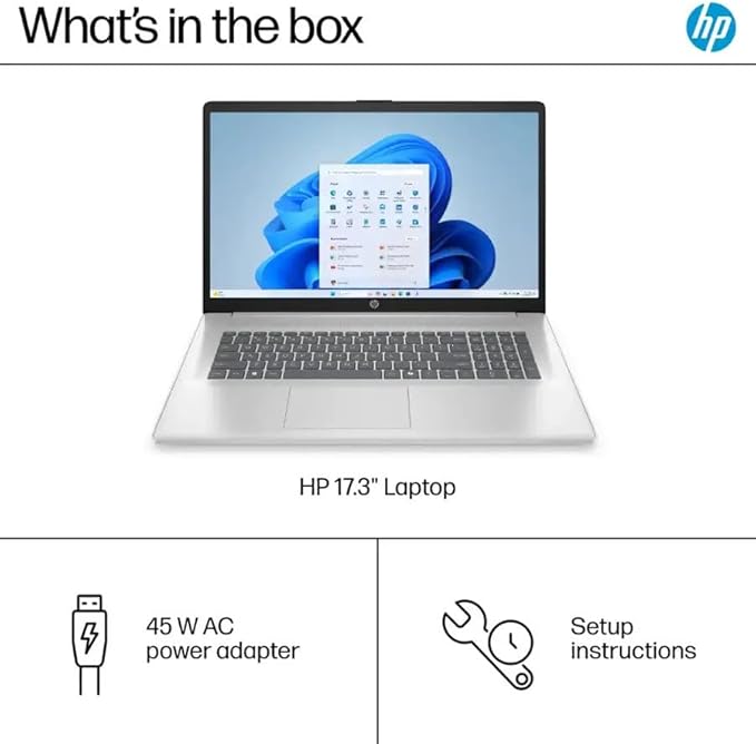 HP Laptop 17.3" HD+, Intel Core i3 N305, 8GB RAM, 512GB SSD miniatura 9