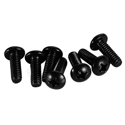 Miniatura 7 de Tornillos de máquina de cabeza plana de 10-24 x 12", acero inoxidable 18-8 acabado negro, totalmente roscados, 50 unidades