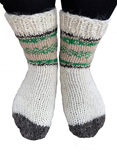 Hand knitted wool socks//Extra Thick//Large Sizes//Pure Organic wool socks//Bed socks//Organic wooll//Christmas wool gifts