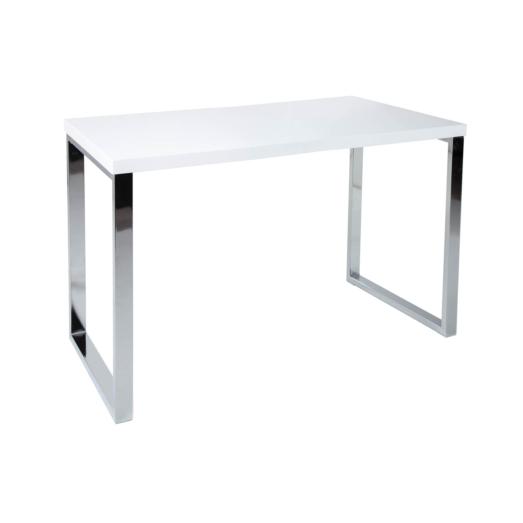 Design Laptoptisch White Desk 120x60 cm Hochglanz weiß Schreibtisch Tisch Bürotisch
