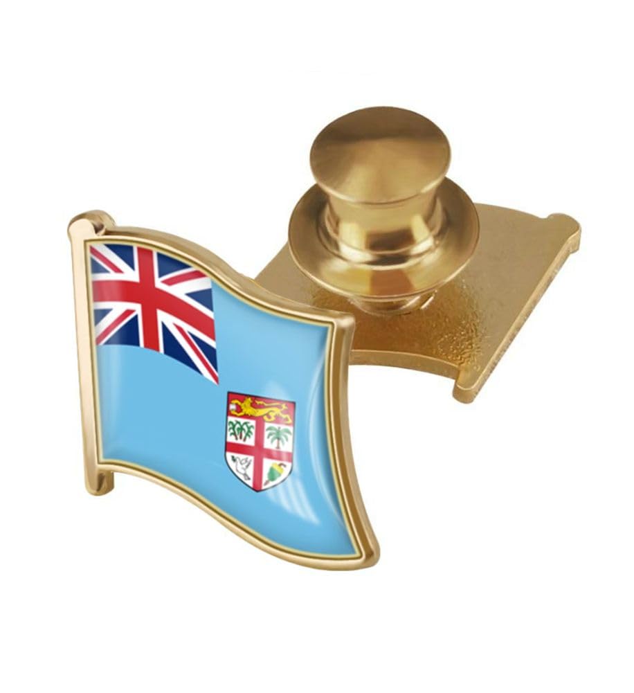 vmcoatdu Country Flag Backs Locking Pin Keepers Locking Clasp Pin Badge International Travel Brooch Metal Alloy Souvenir Pin 0.75x0.7 Inch Small Pin