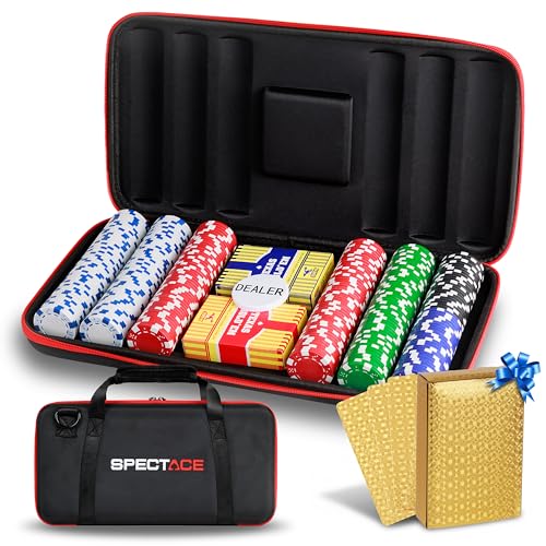 🎰 ATMOSFERA DA CASINO A CASA — 300 poker chips da 11,5 g in cinque colori per un feeling autentico di casino. Il tuo poker set è solido e professionale.