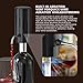 AREYCVK Wine Aerator Electric Wine Decanter Automatic Wine Aerator, Wine Dispenser Wine pourer with USB Rechargeable,Wine Lover for women&Men(Black-ABS)