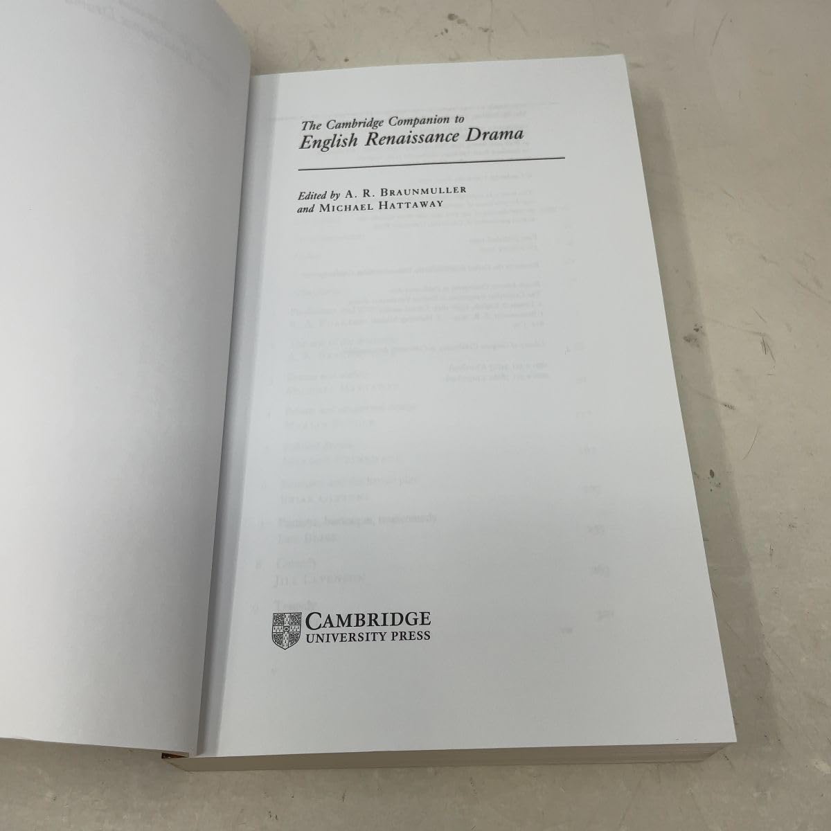 The Cambridge Companion to English Renaissance Drama
